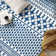 Ramveer Geometric Ivory/Blue Reversible Indoor/Outdoor Area Rug