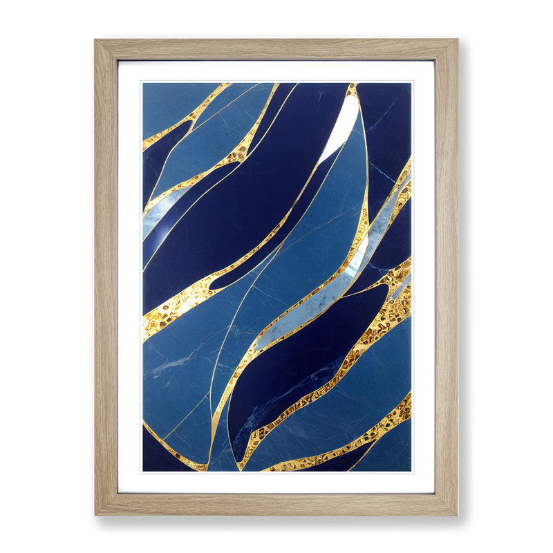 Sensational Abstract No.7 - Single Picture Frame Print, 64cm H x 46cm W x 2cm D, Oak