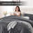 Fluffy Comforter Set 3 Pieces- All Seasons Heavy Faux Fur Comforter With Two Pillowcases-116802365-116802369