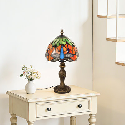 14.7 Inch Vintage Stained Glass Table Lamp