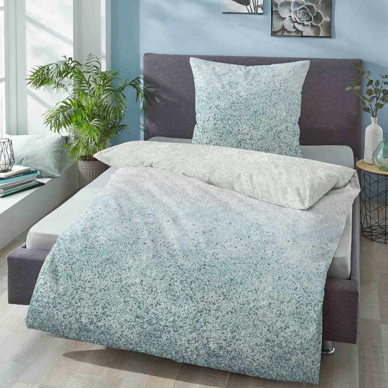 Grey Sateen 80 TC 2 Piece Duvet Cover Set, 135 x 200 cm + 80 x 80 cm