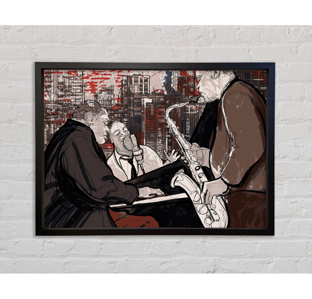 Playing The Blues - Einzelner Bilderrahmen Kunstdrucke auf Leinwand