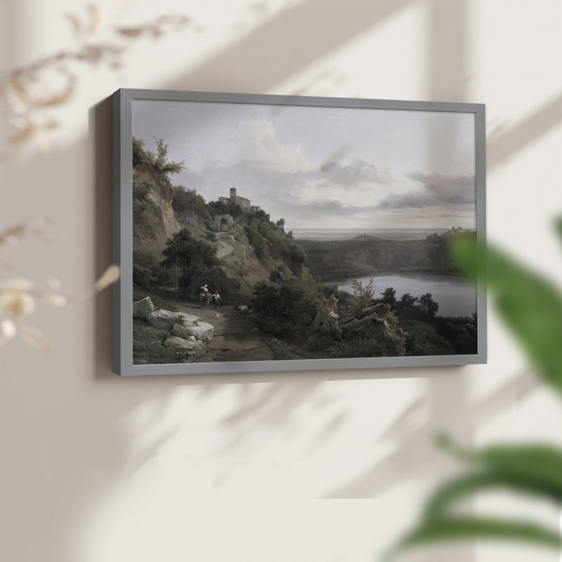 Paysages rétro-CCDCLVI - impression encadrée - réaménageable, H 22 po x l 28 po, Gris