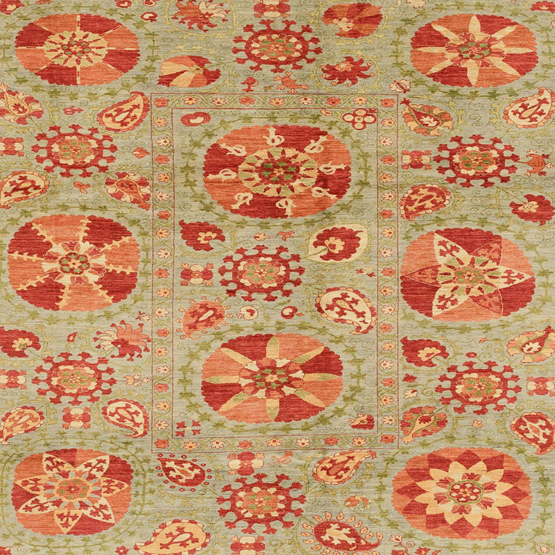 Tapis abstrait moderne 3910, Carré 5 pi