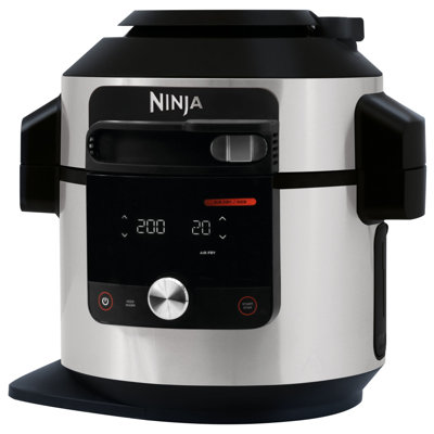 Ninja Foodi MAX 15 in 1 SmartLid Multi Cooker with Smart Cook System 7.5L OL750UK Silver/Black