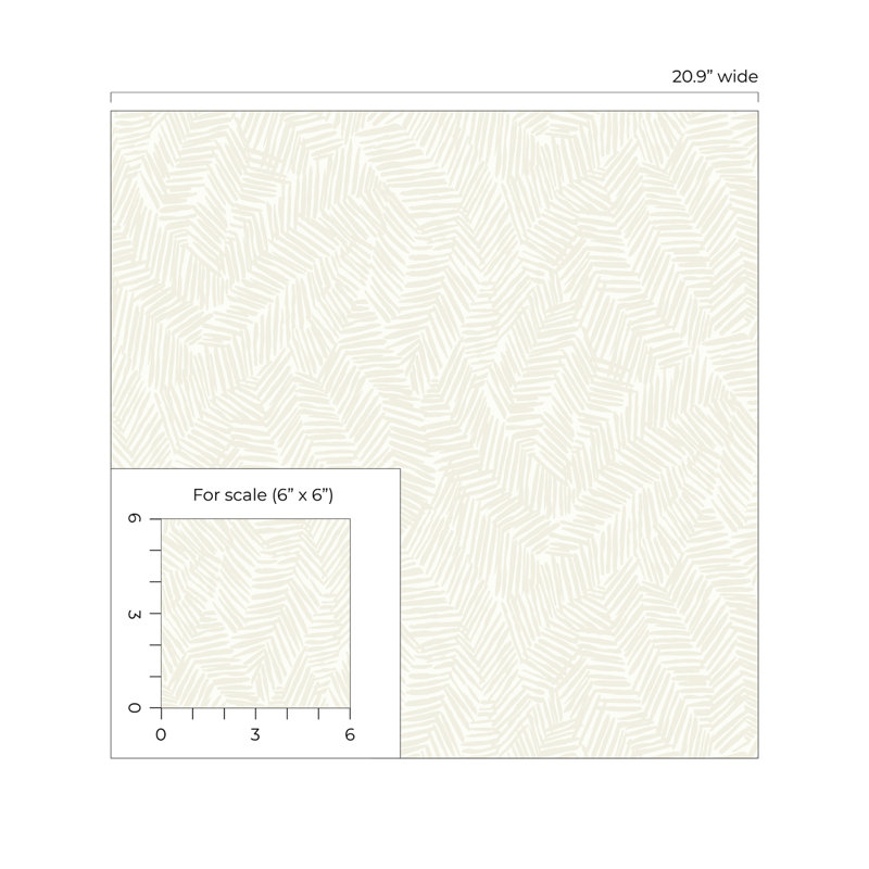 Rouleau de papier peint L 33 pi x l 20,9 po, Ivoire