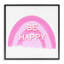 Mauve «Be Happy», estampe numérique encadrée par Amber Clarkson-1161777904-1161777901