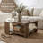 Allyannah Modern Contemporary 31,1" Square Coffee Table With Shelf-1811616402