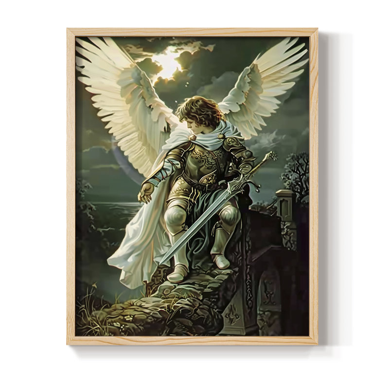 «Religious Series CDxxxvi», reproduction encadrée - bois massif, Naturel, H 21 po x l 17 po
