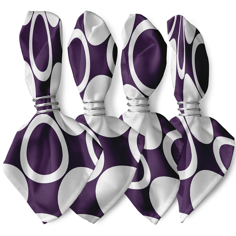 Laraib Mod Circles Napkins, Purple