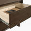 Table de chevet 2 tiroirs brun chaud
