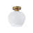 Single Light Frosted Glass Semi Flush Mount-503852209-503852212