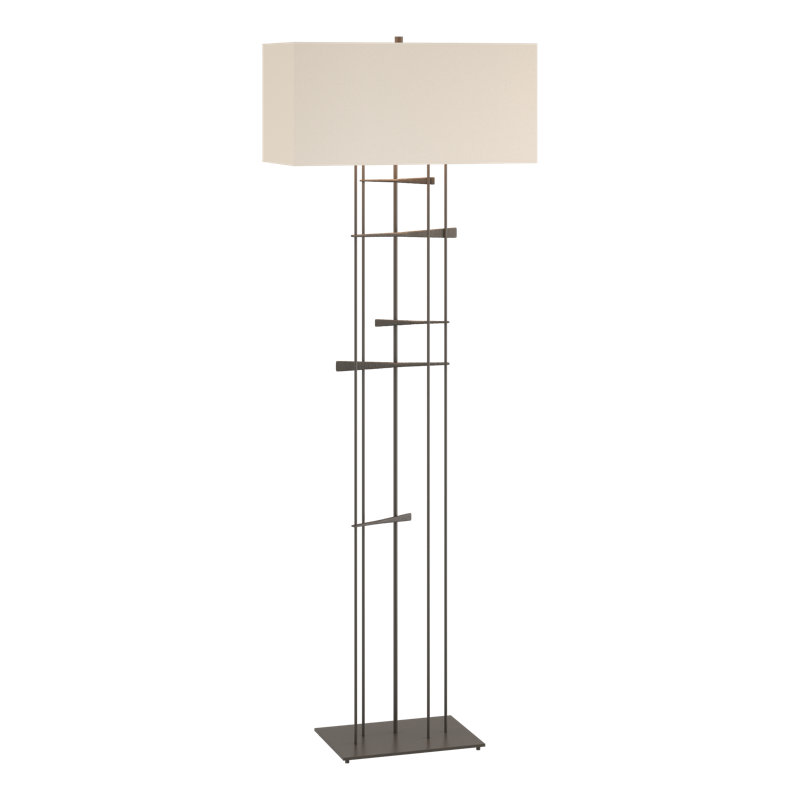 Cavaletti 65" Floor Lamp, Flax, Dark Smoke