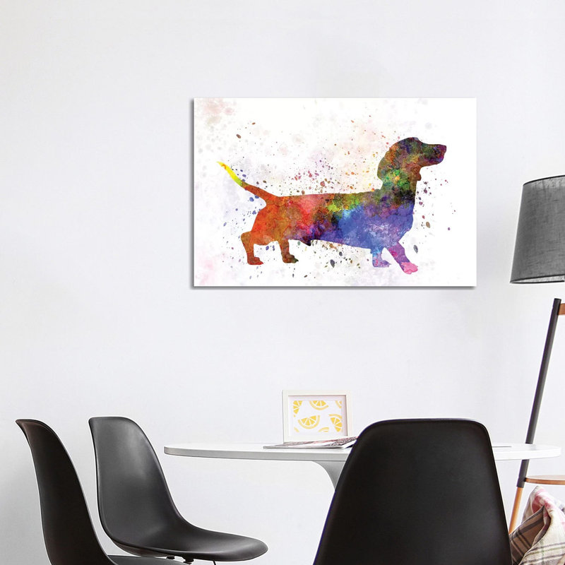 Short Haired Dachshund by Paul Rommer - Painting on Canvas, 66.04 cm H x 45.72 cm W x 3.175 cm D, Wrapped Canvas