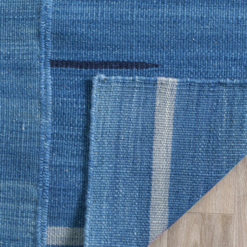 Kinloch Hand Woven Wool Abstract Rug, Rectangle 5' x 8'
