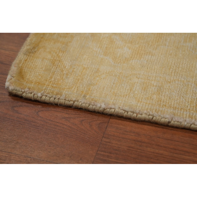 Tapis transitionnel doré fait à la main Oushak 5 x 8