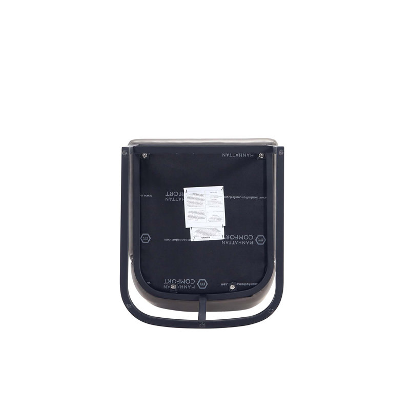 Benenson Upholstered Counter Stool with Metal Frame, 3, Gray, Counter Stool (26.37" Seat Height)