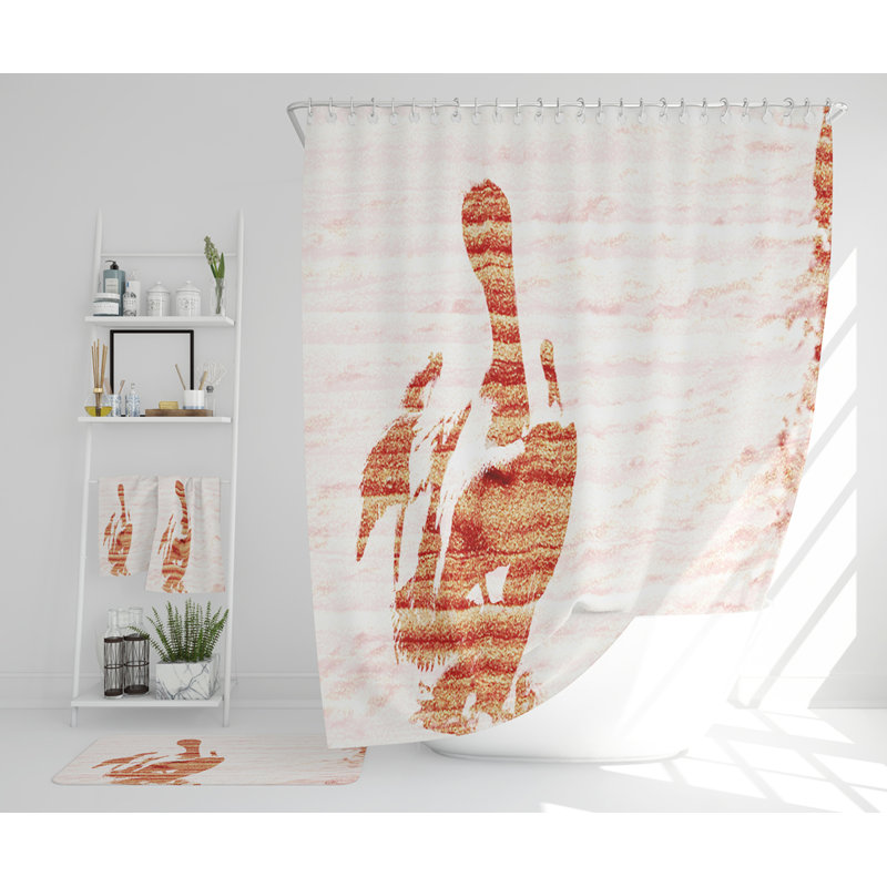 Natifah Polyester Shower Curtain Set