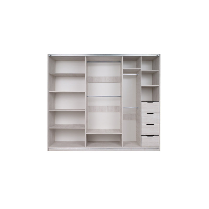 Damiel 3 Door Solid + Manufactured Wood Wardrobe