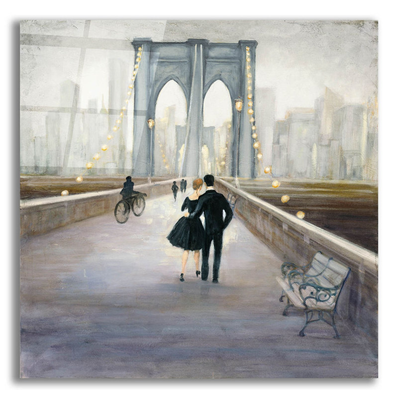 «Bridge to NY V2» par Julia Purinton, art mural en verre acrylique