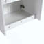 Meuble-lavabo de salle de bain avec lavabo en résine, 2 portes à fermeture douce et 1 armoire murale, conception à fixation flottante, contreplaqué