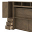 Lit escamotable double avec garde-robe, tiroirs et tablettes