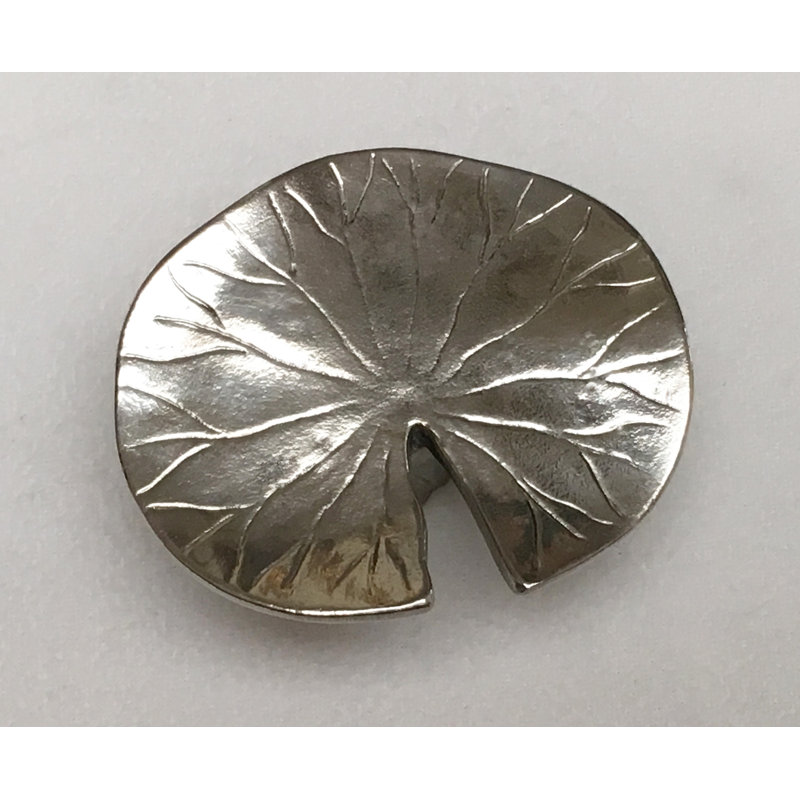 Poignée fantaisiste surdimensionnée à motif de feuilles de 5 1/2 po Botanical, Brillant