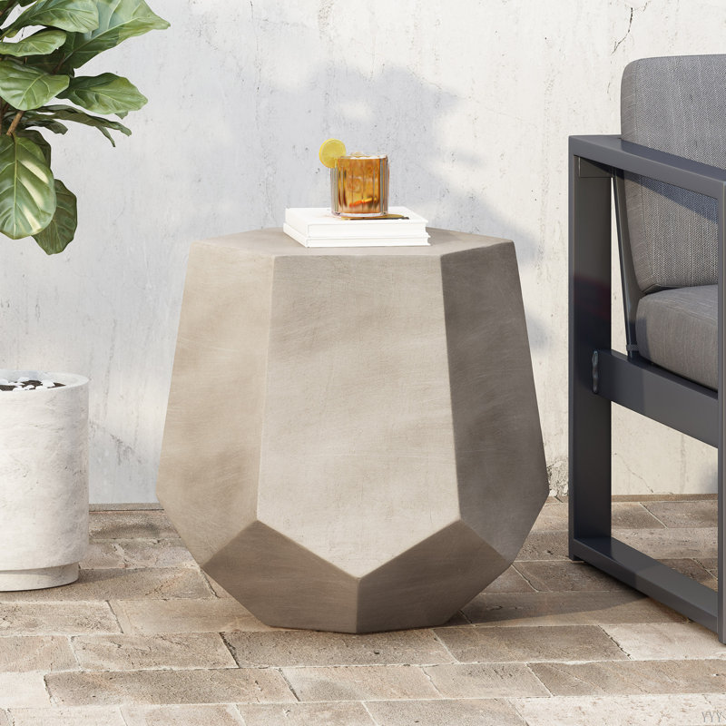 Outdoor Lightweight Concrete Side Table