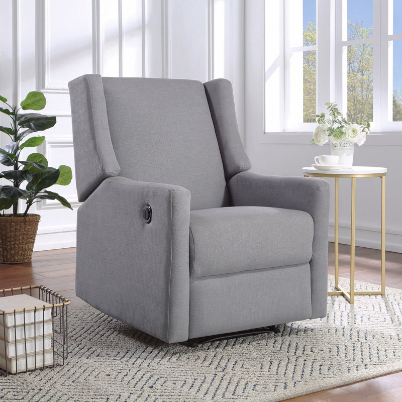 Fauteuil inclinable électrique en tissu gris huître