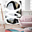 «Bold Black On White No3», reproduction d'art sur toile géante 72 po x 48 po-101719028