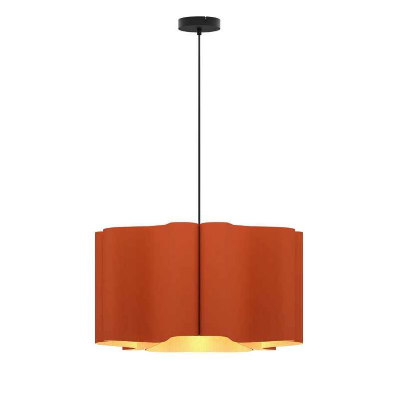 Luminaire suspendu unique 1 lumière Paulina, Terra Cotta
