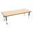 Adjustable Height Rectangular Preschool Classroom Activity Table with Casters-50509290-50509292-50509301