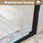 56-60" x 72" Matte Black Double Sliding Shower Doors 6mm Tempered Glass with Film Aluminum Frame Stainless Steel Handle​