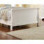Lit double de style moderne avec tête de lit en contreplaqué blanc et repose-pieds avec structure solide-1808177288