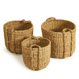 3 Piece Seagrass Basket Set