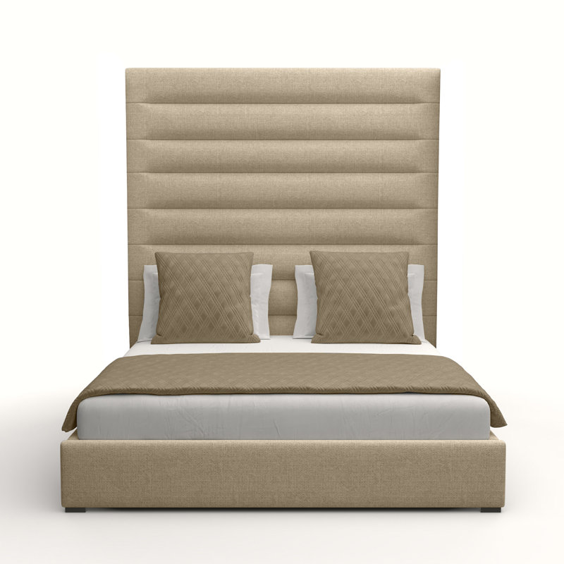 Dezyah Upholstered Standard Bed, California King, Sand