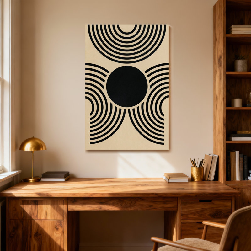 Motif de cercles concentriques Fashion, H 36 po x l 24 po