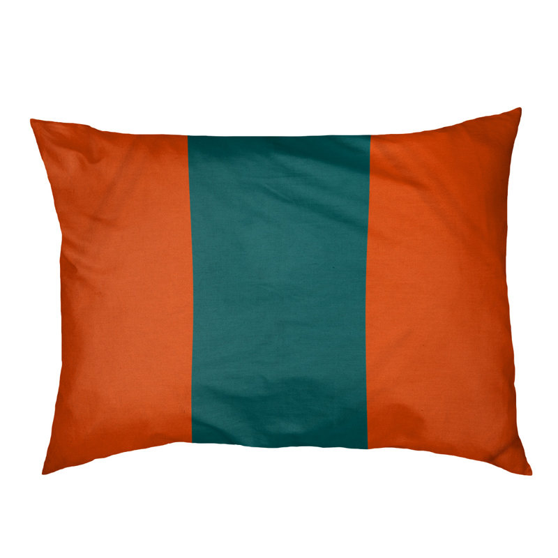 Coussin Miami, Moyen (l 28 po x P 18 po x H 6 po), Orange / aqua