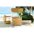 Outdoor Bar With Hawaiian Vibe And Adjustable Feet, Pe Grass Canopy, Wood, Spacious Storage In Theme, Strong For Enjoyment