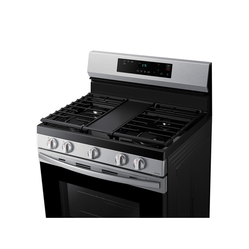 Samsung 6.0 cu. ft. Smart Freestanding Gas Range with Integrated Griddle, Stainless Steel