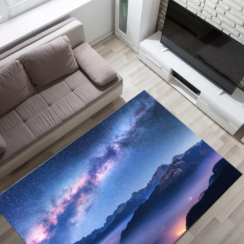 Tapis de haute qualité à poils doux avec motif floral complexe, idéal pour rehausser l'ambiance de votre espace de vie