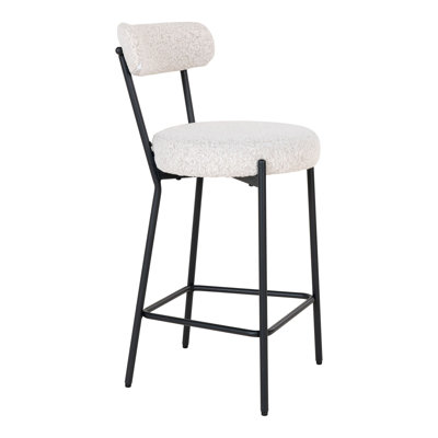 Andreana Upholstered Counter Stool with Metal Frame