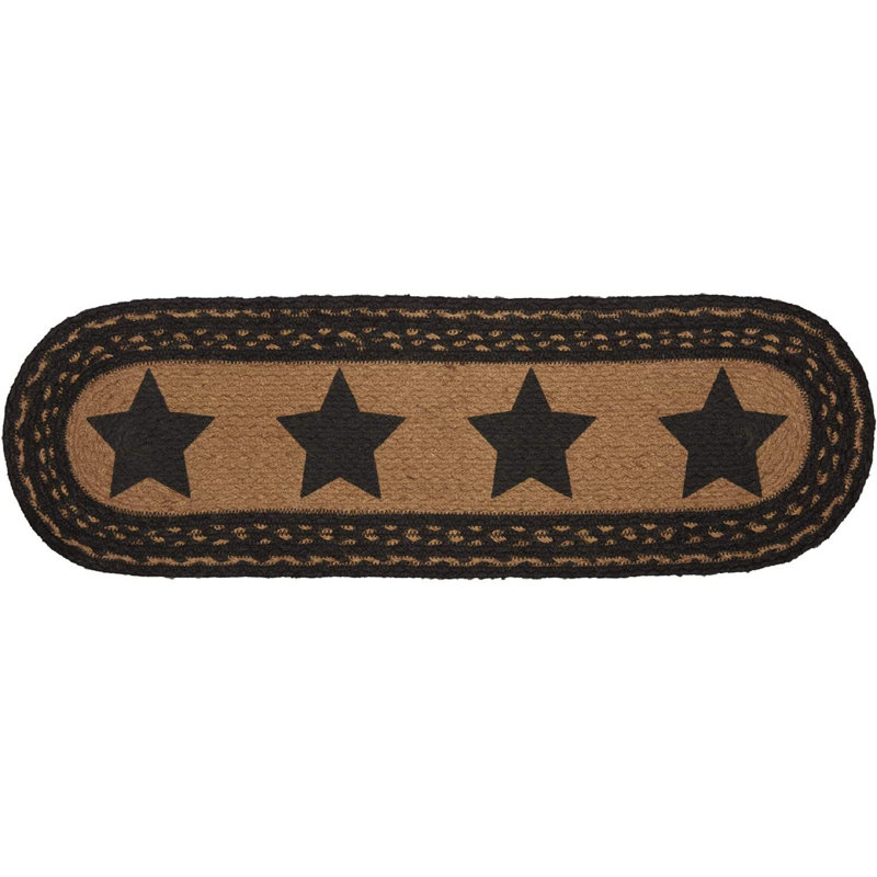 Tapis d'escalier brun Farrahn, Ovale l 0 pi 8,5 po x L 2 pi 3 po