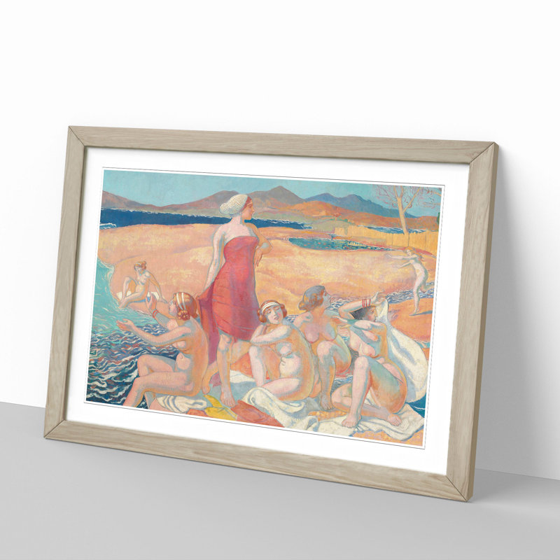 The Awakening of Ulysses by Maurice Denis - Picture Frame Painting, 27cm H x 36cm W x 2cm D, Oak