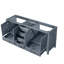 Meuble-lavabo double gris foncé de 72 po X P 22 po D-2112735635