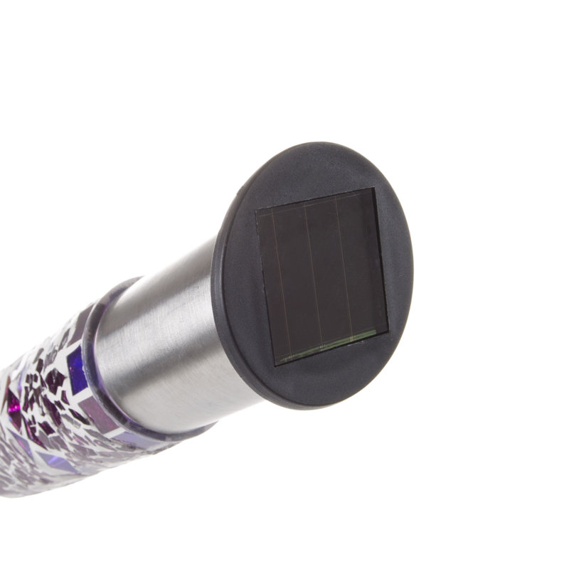 Mosaic Silver Solar Powered Integrated LED Metal Pathway Light Pack