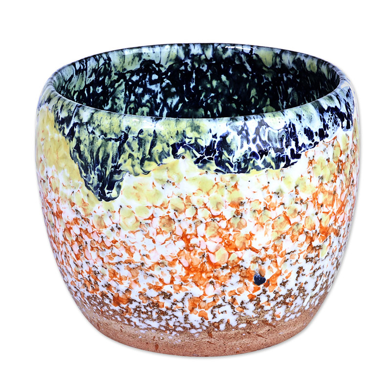 Ivy Bronx Handmade Intense Action Ceramic Vase