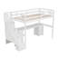 Structure de lit mezzanine avec bureau intégré et tiroirs de rangement doubles-90491476