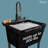 19-Gallon Standard Freestanding Black Utility Sink with Black Finish High-Arc Pull-Down Faucet-128677230