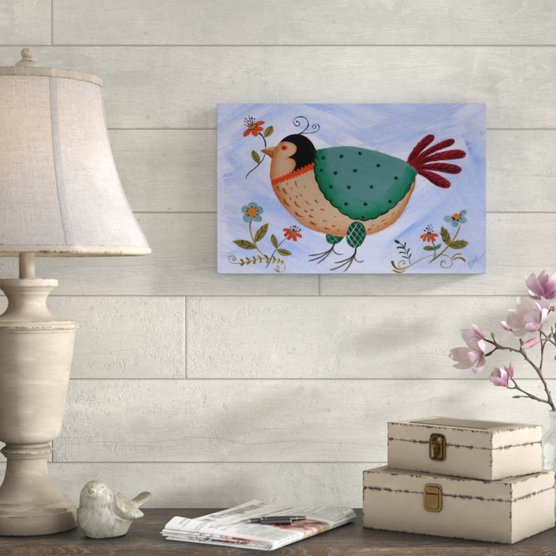 « oiseau blue plumes », art sur toile, H 30 po x l 47 po x P 2 po
